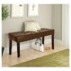 Fresno 12 Panel Bench - CorLiving Brown