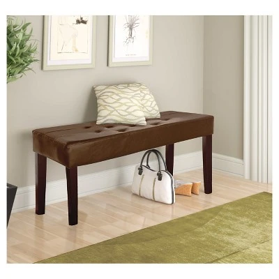 Fresno 12 Panel Bench - CorLiving Brown 3 Fresno 12 Panel Bench - CorLiving Brown