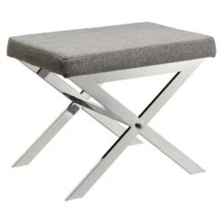 Ornelas Chrome Metal Base Stool - Inspire Q Black 16 Ornelas Chrome Metal Base Stool - Inspire Q Black -Ottomans Official Shop unnamed file 238