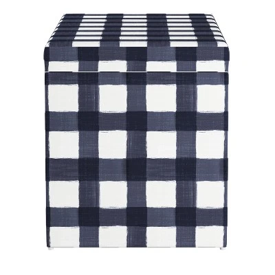 Dominique Storage Bench Buffalo Square Blue - Skyline Furniture 4 Dominique Storage Bench Buffalo Square Blue - Skyline Furniture - Image 2