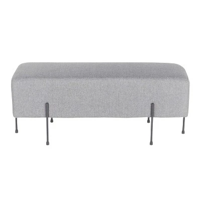 Daniella Contemporary Bench Gray - LumiSource 5 Daniella Contemporary Bench Gray - LumiSource - Image 3
