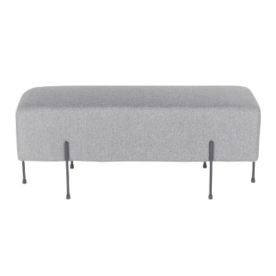 Daniella Contemporary Bench Gray - LumiSource 6 Daniella Contemporary Bench Gray - LumiSource - Image 4