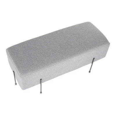 Daniella Contemporary Bench Gray - LumiSource 7 Daniella Contemporary Bench Gray - LumiSource - Image 5
