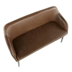 Shelton Contemporary Bench Faux Leather Black/Espresso - LumiSource -Ottomans Official Shop unnamed file 2431