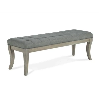 Adina Rectangular Tufted Bench Taupe - Dorel Living 2 Adina Rectangular Tufted Bench Taupe - Dorel Living