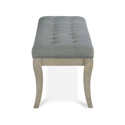 Adina Rectangular Tufted Bench Taupe - Dorel Living 3 Adina Rectangular Tufted Bench Taupe - Dorel Living - Image 2