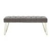 Hewett Velvet Tufted Metal Bench - Inspire Q Black -Ottomans Official Shop unnamed file 2458