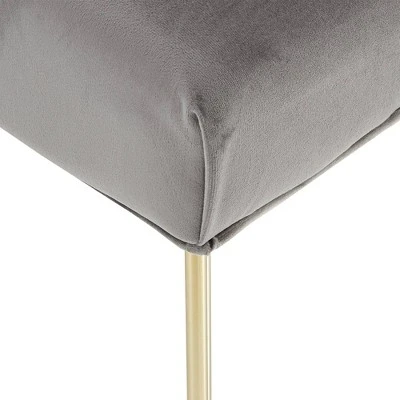 Hewett Velvet Tufted Metal Bench - Inspire Q Black 6 Hewett Velvet Tufted Metal Bench - Inspire Q Black - Image 4