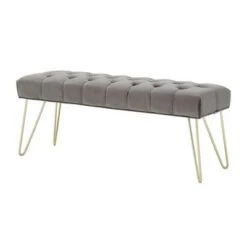 Hewett Velvet Tufted Metal Bench - Inspire Q Black 19 Hewett Velvet Tufted Metal Bench - Inspire Q Black -Ottomans Official Shop unnamed file 2465