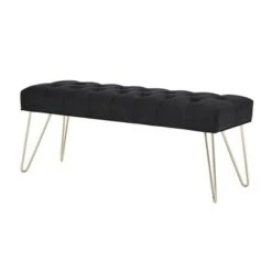 Hewett Velvet Tufted Metal Bench - Inspire Q Black 21 Hewett Velvet Tufted Metal Bench - Inspire Q Black -Ottomans Official Shop unnamed file 2467