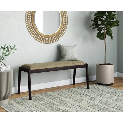 Millie Brown Finish Armless Dining Bench - Handy Living 5 Millie Brown Finish Armless Dining Bench - Handy Living - Image 3
