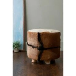 Durant Natural Hide Stool Brown - East At Main