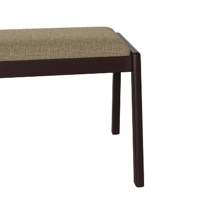 Millie Brown Finish Armless Dining Bench - Handy Living 6 Millie Brown Finish Armless Dining Bench - Handy Living - Image 4