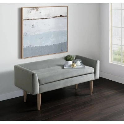 Bella Upholstered Bench - Picket House Furnishings Turquoise Blue 5 Bella Upholstered Bench - Picket House Furnishings Turquoise Blue - Image 3