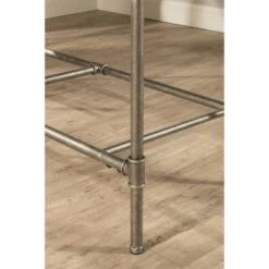 Dillon Counter Height Bench Metal Pewter Woven Fabric - Hillsdale Furniture -Ottomans Official Shop unnamed file 2516