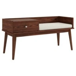 Keating Mid Century Telephone Bench - Inspire Q® Espresso