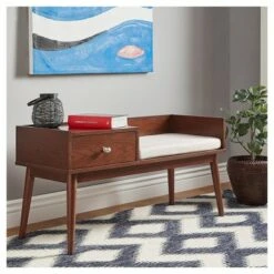Keating Mid Century Telephone Bench - Inspire Q® Espresso -Ottomans Official Shop unnamed file 2525