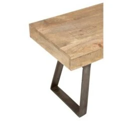 Olivia & May Natural Solid Wood Bench Light Brown - Olivia & May -Ottomans Official Shop unnamed file 2556