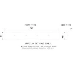 Alaterre Furniture Alpine Natural Brown Live Edge Bench with Coat Hook Set Metal And Wood -Ottomans Official Shop unnamed file 2599