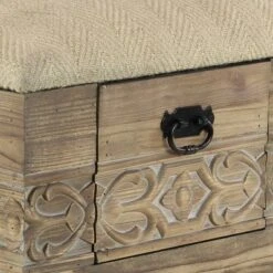 Olivia & May Rustic Cushioned Stool with Drawer Beige - Olivia & May 10 Olivia & May Rustic Cushioned Stool with Drawer Beige - Olivia & May -Ottomans Official Shop unnamed file 2619