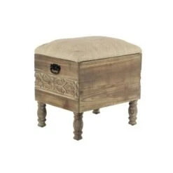 Olivia & May Rustic Cushioned Stool with Drawer Beige - Olivia & May 12 Olivia & May Rustic Cushioned Stool with Drawer Beige - Olivia & May -Ottomans Official Shop unnamed file 2621