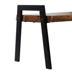 Olivia & May Natural Wooden Bench Brown - Olivia & May -Ottomans Official Shop unnamed file 2637