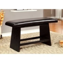 Bronswood Flared Legs Padded Leatherette Counter Dining Bench Black - HOMES: Inside + Out -Ottomans Official Shop unnamed file 2640