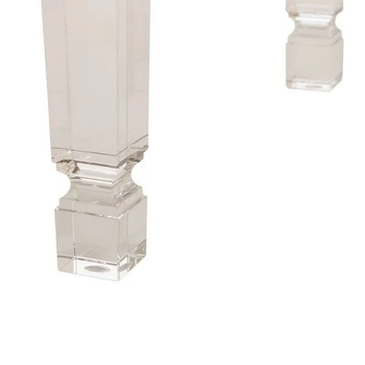 Oversized Faux Fur Acrylic Bench White - Glitzhome 5 Oversized Faux Fur Acrylic Bench White - Glitzhome - Image 3