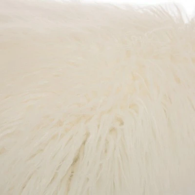 Oversized Faux Fur Acrylic Bench White - Glitzhome 6 Oversized Faux Fur Acrylic Bench White - Glitzhome - Image 4