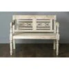 Imogene Carved Wooden Bench Beige - East At Main