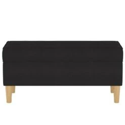 Storage Bench Twill Black - Skyline Furniture