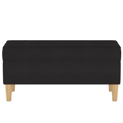 Storage Bench Twill Black - Skyline Furniture 3 Storage Bench Twill Black - Skyline Furniture