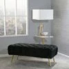 40" Tufted Bench Black - Sagebrook Home -Ottomans Official Shop unnamed file 2743