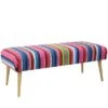 Bench with Cone Legs in Serape Stripe Bright - Skyline Furniture -Ottomans Official Shop unnamed file 2744