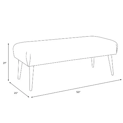 Bench with Cone Legs in Serape Stripe Bright - Skyline Furniture 7 Bench with Cone Legs in Serape Stripe Bright - Skyline Furniture - Image 5