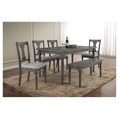 Wallace Bench Weathered Blue Washed - Acme Furniture 2 Wallace Bench Weathered Blue Washed - Acme Furniture