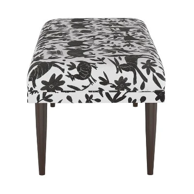 Bench in Pinata Tuxedo Black/White - Skyline Furniture 4 Bench in Pinata Tuxedo Black/White - Skyline Furniture - Image 2