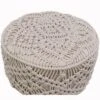 Decor Therapy Nirobi Crocheted Stool White - Décor Therapy