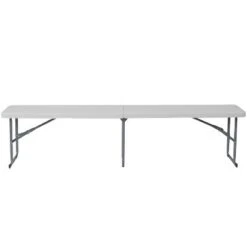 Flash Furniture 10.25''W x 71''L Bi-Fold Granite White Plastic Bench with Carrying Handle -Ottomans Official Shop unnamed file 2833