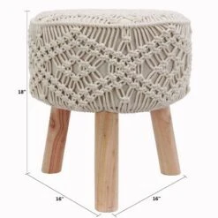 Decor Therapy Nirobi Crocheted Stool White - Décor Therapy -Ottomans Official Shop unnamed file 284