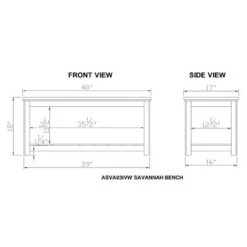 Alaterre Furniture Savannah Bench Ivory with Natural Wood Top - Bolton Furniture 6 Alaterre Furniture Savannah Bench Ivory with Natural Wood Top - Bolton Furniture -Ottomans Official Shop unnamed file 2851