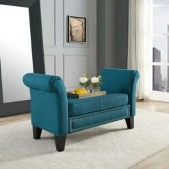 Rendezvous Bench Teal - Modway