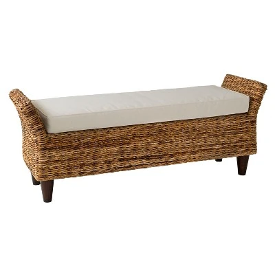 Cline Abaca Bench - Brown - East At Main 3 Cline Abaca Bench - Brown - East At Main