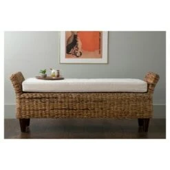 Cline Abaca Bench - Brown - East At Main 9 Cline Abaca Bench - Brown - East At Main -Ottomans Official Shop unnamed file 2907