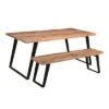 50" Sheesham Wood Live Edge Bench Brown/Black - Timbergirl -Ottomans Official Shop unnamed file 2912