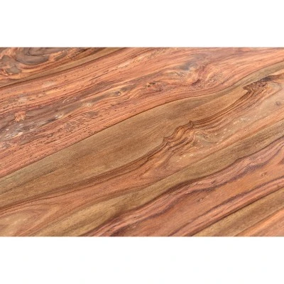 50" Sheesham Wood Live Edge Bench Brown/Black - Timbergirl 7 50" Sheesham Wood Live Edge Bench Brown/Black - Timbergirl - Image 5