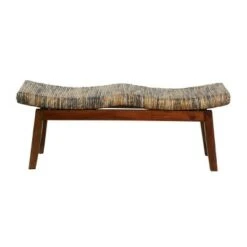 Olivia & May Contemporary Mahogany Bench Brown - Olivia & May -Ottomans Official Shop unnamed file 2976