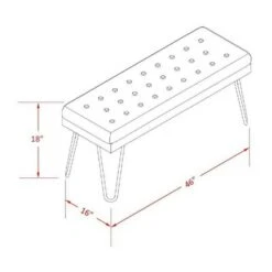 Barron Bench - Powell Company Brown -Ottomans Official Shop unnamed file 2994