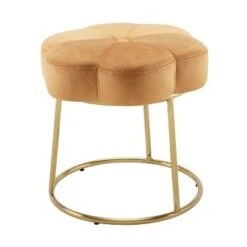 Seraphina Accent Vanity Stool - Linon Orange