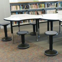 ECR4Kids SitWell Height-Adjustable Wobble Stool - Active Flexible Seating Chair for Kids and Adults - School and Office -Ottomans Official Shop unnamed file 30